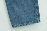 KYLETHOMASW  -  New Ladies' Patchwork Design Flared Pants Casual Denim Pants Retro Style Spice Girls Trousers High Waist Solid Color Jeans
