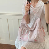 KYLETHOMASW  -  Pearl Transparent Rabbit Tote Bag Shoulder Bags Preppy Style Bolsas Feminina Multi-function Bolsa Bolsos mujer Sac Femme