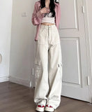 KYLETHOMASW  -  American Vintage Jeans Women Streetwear Casual High Waist Denim Pants New Spring Fashion High Street Baggy Cargo Trousers