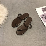 KYLETHOMASW  -  Rubber Flip Flops Shoes Low Hawaiian Fabric Rome PU Hoof Heels Shoes Rubber Flip Flops Low Hawaiian Rome Fabric PU Hoof