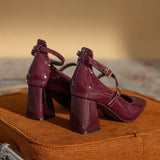 KYLETHOMASW  -  New Women Pumps Spring Autumn Fashion Quality Shoes Low Heel Square Square Toe Comfortable Sexy Heels Ladies Zapatos De Mujer