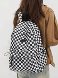 KYLETHOMASW  -  New Trendy Plaid Mochilas Mujer Korean Style Mochila Travel Bag Student Bolsas High Capacity Backpack Practical Bags for Woman