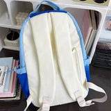 KYLETHOMASW  -  Patchwork Contrast Color Transparent Backpack High-capacity Harajuku All Match Backpacks Y2k Students Travel Schoolbags Women