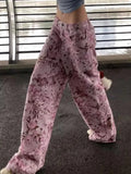 KYLETHOMASW  -  Y2k American Loose Slim Women Jeans High Waist Pink New Straight Pants Female Chicly Fashion Street Casual Woman Jeans