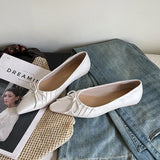 KYLETHOMASW  -  Fashion Pointed Toe Women Flats with Shoes Soft Butterfly-Knot Female Slip on Footwear Shallow Ladies Flats Shoes