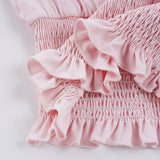 KYLETHOMASW  -  Y2k Summer V Neck Long Sleeve Solid Lace Patchwork Streetwear Slight Strech Women Clothing