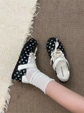 KYLETHOMASW  -  White Thick Heel Internal Heightening Light Mouth Polka Dot Single Shoes Women Match Skirts Fashion Versatile Mary Janes