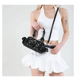 KYLETHOMASW  -  Vintage Pink Y2k Messenger Bag Purse Women 2025 Leather Rivet Chic Handle Casual Crossbody Bags Retro Hand Bag Aesthetic