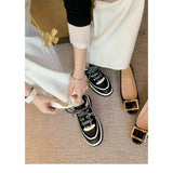 KYLETHOMASW  -  Platform Panda Color Block Plus Fleece All-match Sneakers Casual Board Shoes