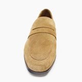 KYLETHOMASW  -  Autumn Retro Khaki Round Toe Sewing Design Flats Women Cozy Faux Suede Brand Loafers Elegant Commuting 42 Large Size Office Shoe