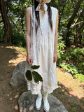 KYLETHOMASW  -  Women's Korean Dongdaemun design back lace dress + ruffled patchwork shorts two-piece set