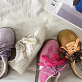 KYLETHOMASW  -  New Ballet Style Bowling Shoes French Bow Tie Mary Janes Heightening Thin Heel Women's Single Shoes Casual Low Cut PU Leather