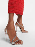 KYLETHOMASW  -  Summer New Multi Color Serpentine Straw Stiletto Sandals Sexy Party Fashion Show 35-43 Large Women's Sandals