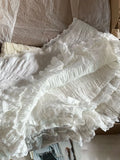 KYLTHOMASW  -  White Lace Trim Sweet Mini Skirts Summer Chic Folds Texture High Waist A-line Short Faldas Women Vintage Cute Balletcore Skirt