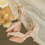 KYLETHOMASW  -  Sharp Pointed High Heels Women New French Style Single Shoe Sandals Women Paired with A Skirt Thin Heeled Pumps Women Shoes