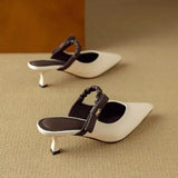 KYLETHOMASW  -  Women Pointed Toe Slippers High Heels Sexy Dress Shoes Fashion Elegant Slingback Woman Pumps Summer Party Zapatos De Mujer