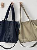 KYLETHOMASW  -  Japanese Style Tote Bag for Women Commuting Large Capacity Hand-held Single Shoulder Cloth Travel Crossbody Class Computer Bags