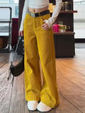 KYLETHOMASW  -  corduroy casual pants for women in autumn and winter popular pants are high waisted warm straight leg wide leg pants