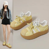 KYLETHOMASW  -  Spring Summer Women's Retro German Trainer Thick Sole White Sneakers Lightweight Non‑Slip Fashion All‑Match Casual Shoes