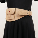 KYLETHOMASW  -  Korean Ins Niche Design Waist Bag Suede Belt Fashionable and Casual Waist Packs