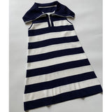 KYLETHOMASW  -  2025 Summer Retro Preppy Style Striped Dress Women Zippers Knitted Dress Casual Mini Dress Women