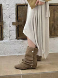 KYLETHOMASW  -  High-end Versatile Retro Chunky Heel Pointed Boots New Slim-enhancing Short Shaft Boots