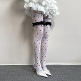 KYLETHOMASW  - Millennium Hot Girl Y2K Polka Dot Lace Stockings Trendy Retro Subculture Sun Protection Pantyhose Summer Women Ins Velvet