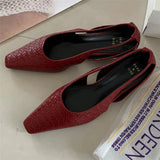 KYLETHOMASW  -  New Women Sandal Shoes Fashion Shallow Slip On Slingback Sandals Flat Heel Dress Sexy Pumps Shoes