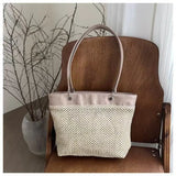 KYLETHOMASW  -  Summer New Fashionable Straw Commuter Tote Bag for Women Retro Single Shoulder Underarm Bags