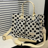 KYLETHOMASW  -  Women Stylish Crossbody Bag Large Capacity Polka Dot/Floral Chic Hobo Bag Adjustable Strap Multi-pockets for Party Vacation