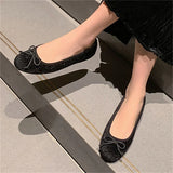 KYLETHOMASW  -  Spring Summer Butterfly-kont Round Toe Woman Pumps Sandals Fashion Flat Heels Shoes Casual Dress Zapatos De Mujer