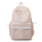 KYLETHOMASW  -  Sweet Girl Lace Pearl Backpack Female Student Large Capacity Lightweight Backpacks