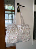 KYLETHOMASW  -  Floral Canvas Lace Shoulder Bag with Zipper Design Large Capacity Multiple Pockets Cloth Bags