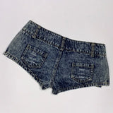 KYLETHOMASW  -  American Vintage Vent Denim Shorts Women Korea Chic Streetwear Hip Hop Pantalones Slim Classic All-match Hot Sell Pants