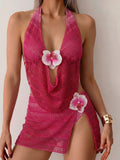 KYLETHOMASW  -  Sexy Deep V Push Up Bikini Set Women's Two-Piece Swimsuit Sexy Summer Holiday Beach Swimsuit Women Pink Three Piece Sets