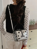 KYLETHOMASW  -  Polka Dot Handbag Personalized Box bags for Woman Small Square Bolsas Portable Bolsos Mujer Shoulder Crossbady Bolsa Sac Femme