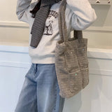 KYLETHOMASW  -  Streetwear Fluffy Y2k Aesthetic Women's Handbags Sweet Kawaii Pocket Shoulder Bags Fashion All Match Shopping Underarm Bag