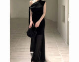 KYLETHOMASW  -  Dress for Children, Summer New Style, High-end Temperament, Off Shoulder Waist Long Skirt