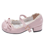 KYLETHOMASW  -  Fashion JK Women Mary Jane Shoes Ladies Causal Shallow Butterfly-knot Shoes Spring Autumn Female Leather Shoes