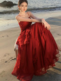 KYLETHOMASW  -  Elegant Ruffles Birthday Party Dress Korean Spaghetti Strap Sleeveless Princess Evening Dresses Summer Holiday Beach Vestidos