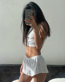 KYLETHOMASW  -  Summer Sexy Knitted Camisole Shorts Women's Home Wear Sleepwear Jacquard Black and White Cool Pajamas Two-piece Set pijamas