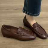 KYLETHOMASW  -  British Style Spring Summer Casual Women's Lightweight Flat Shoes 2025 Fashion Office  Ladies Retro Leather Loafers Women Flats