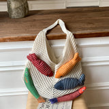 KYLETHOMASW  -  Beach Holiday Knitted Shoulder Bag Underarm Bolsos De Mujer Large Capacity Tote Sac Femme Commuter Bags for Woman New Bolso