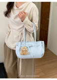 KYLETHOMASW  -  Korean Style Minimalist Solid Color Single Shoulder Crossbody Bag Women Large Capacity Fashionable Texture Handheld Tote Bag...