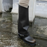 KYLETHOMASW  -  Retro Woman Boots Brand Designer 2025 Spring New Genuine Leather Western High Quality Fashion Elegant Boots Knee High Ankle Boot