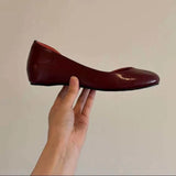 KYLETHOMASW  -  Summer New Small-Batch Simple Round-Toe Shallow Flat Shoes for Women, Fashionable Commuter Elegant Grandma Shoes