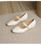 KYLETHOMASW  -  mary janes shoes woman height increasing flats soft leather ankle belt mocasines women elevator shoes zapatos de mujer 2025