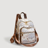 KYLETHOMASW  -  Large Capacity Women Casual Backpack Top Handle All-match Ethnic Style Shoulder Bag Pu Daypack Mini Travel Backpack Outdoor