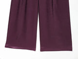 KYLETHOMASW  -  French Style Fashion High Waist Lazy Elegant Purple Satin Wide-leg Pants For Women Trousers Women's Pants,Woman Clothes