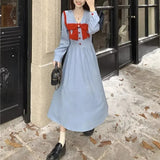 KYLETHOMASW  -  French Women's Clothing Peter Pan Collar Age Reduction Bow Spring Autumn New Long Sleeve Chic All-match Lolita Lelegant Dress